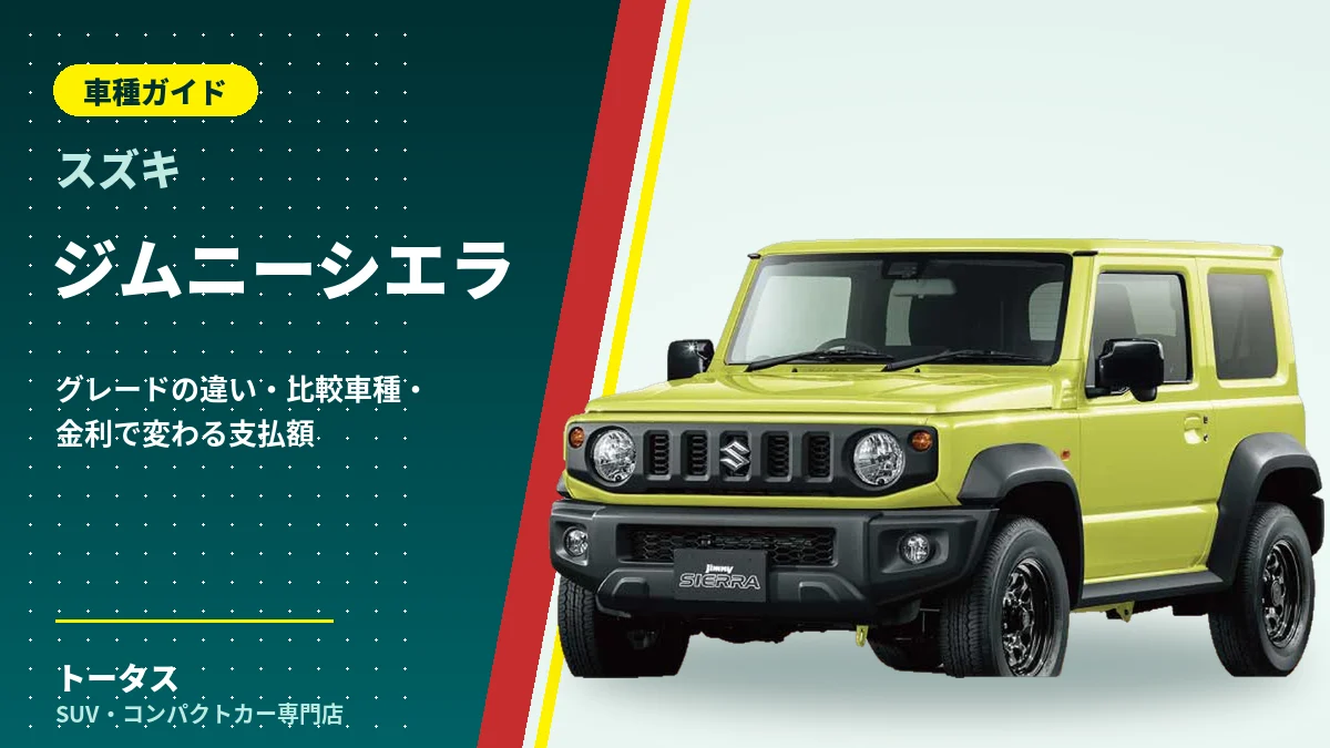 スズキ ジムニーシエラの外観(車種ガイドのアイキャッチ)