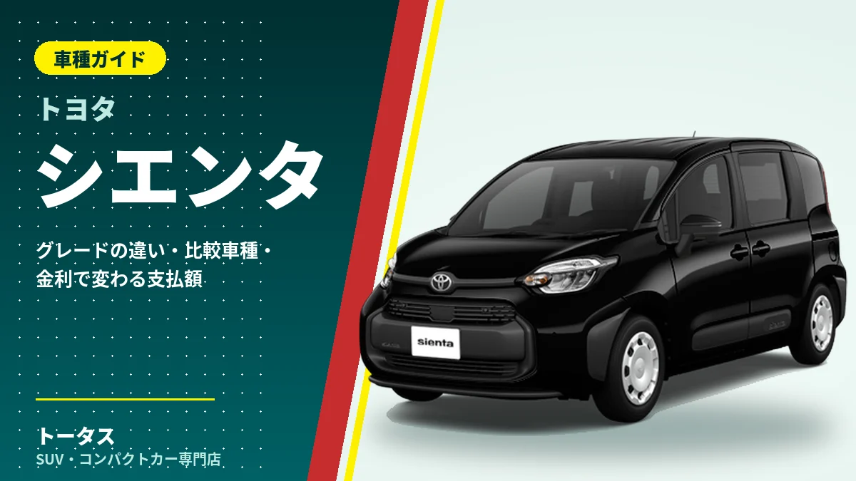 トヨタ シエンタの外観(車種ガイドのアイキャッチ)