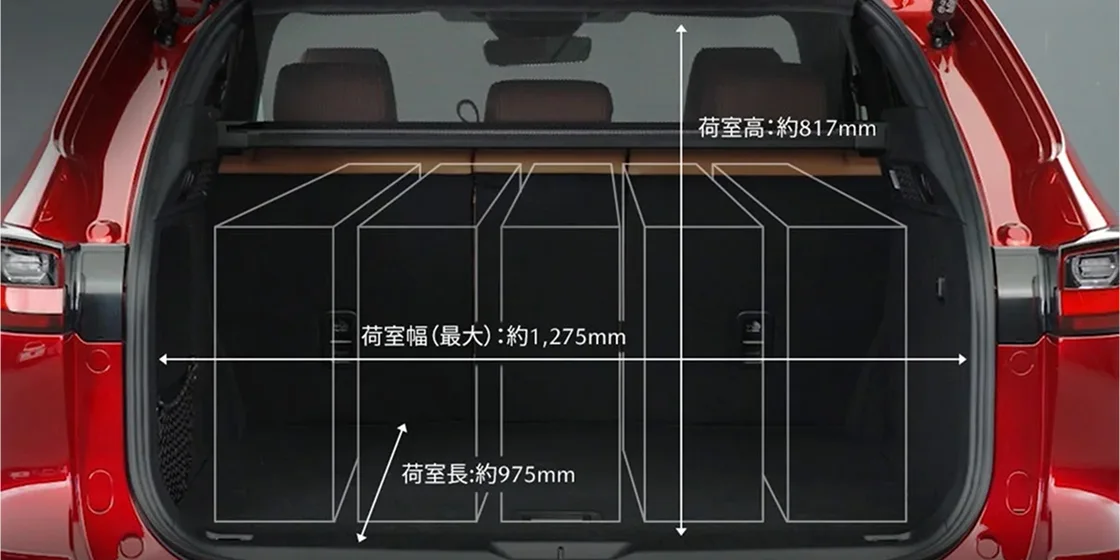 マツダ CX-60 ホイールハウス上部の凹凸をなくした、積みやすい荷室。
