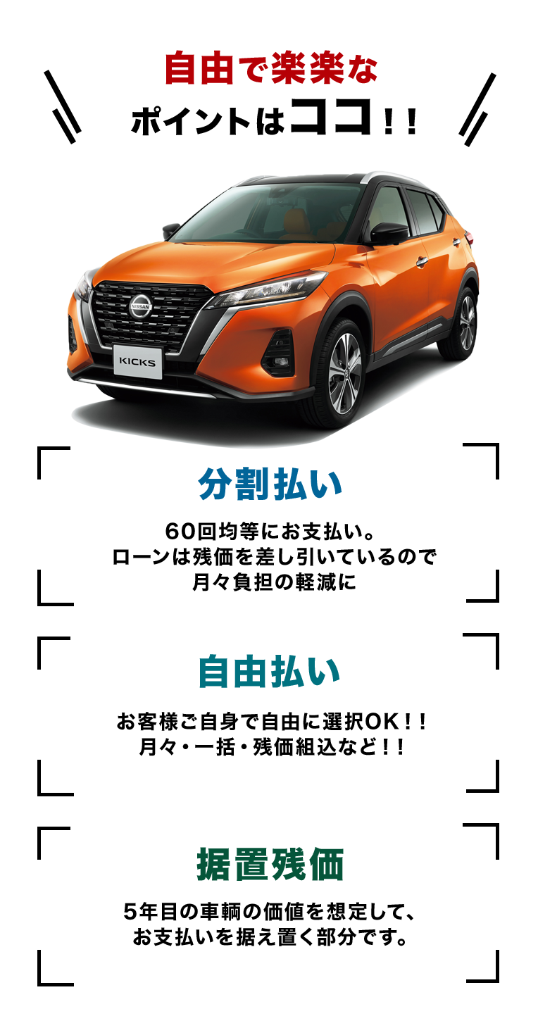 自由で楽楽なポイントはココ！！