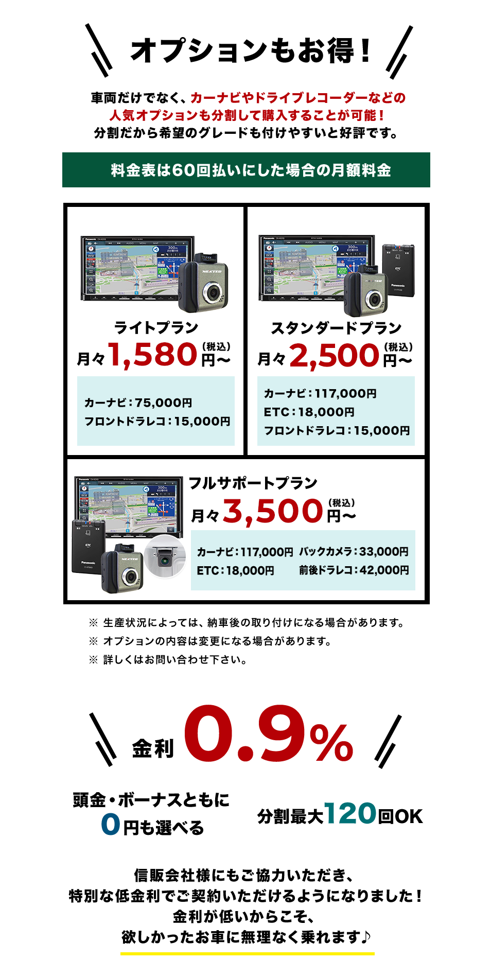 トータス信販会社様にもご協力いただき、 特別な低金利でご契約いただけるようになりました！ 金利が引くからこそ、 欲しかったお車に無理ながご支持頂いている理由